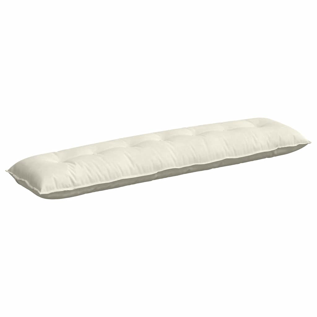 Cuscino per Schiena Crema 200 x 50 cm Tessuto in Cords