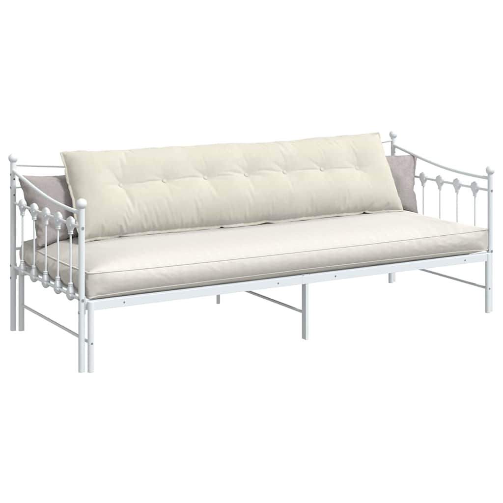 Cuscino per Schiena Crema 200 x 50 cm Tessuto in Cords
