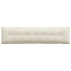Cuscino per Schiena Crema 200 x 50 cm Tessuto in Cords