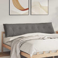 Cuscino per Schiena Grigio chiaro 200 x 50 cm Tessuto in Cords
