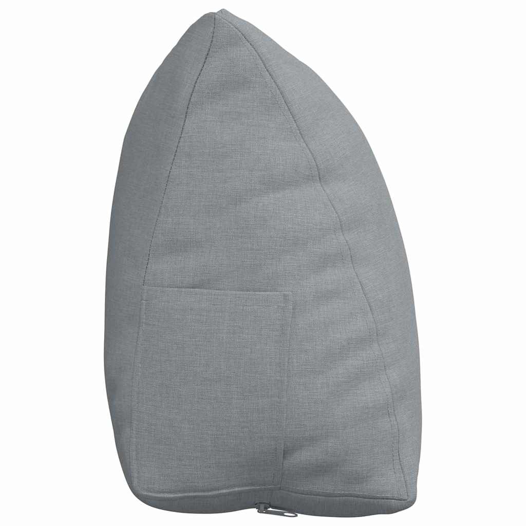 Cuscino per Schiena Grigio chiaro 45 x 20 x 35 cm Tessuto