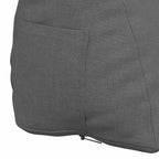 Cuscino per Schiena Grigio scuro 45 x 20 x 35 cm Tessuto