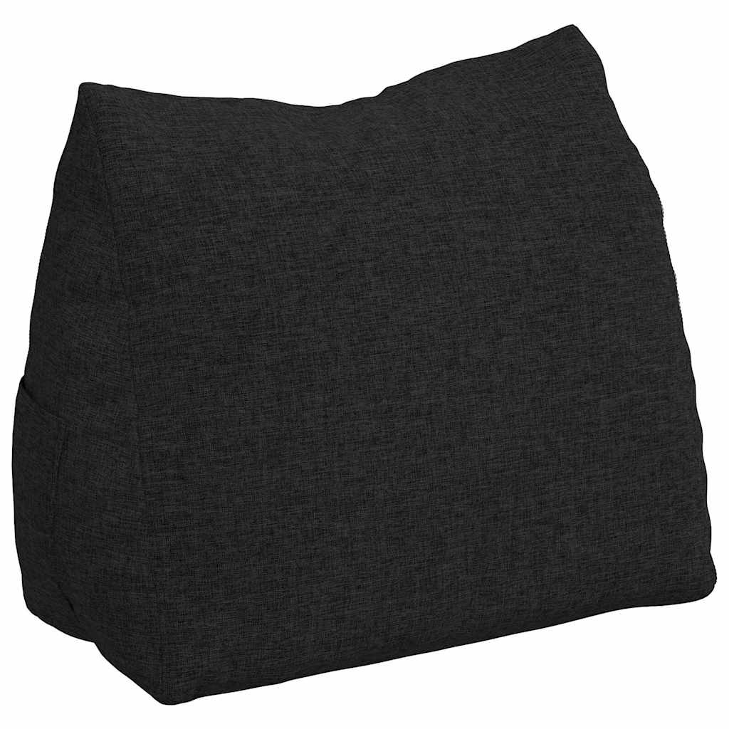 Cuscino per Schiena Nero 45 x 20 x 35 cm Tessuto
