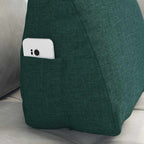 Cuscino per Schiena Verde Scuro 45 x 20 x 35 cm Tessuto