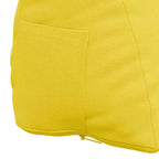 Cuscino per Schiena Giallo Chiaro 45 x 20 x 35 cm Tessuto