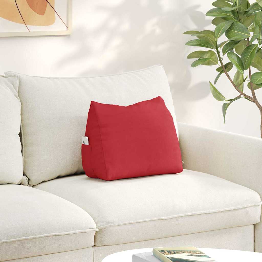 Cuscino per Schiena Rosso 45 x 20 x 35 cm Tessuto