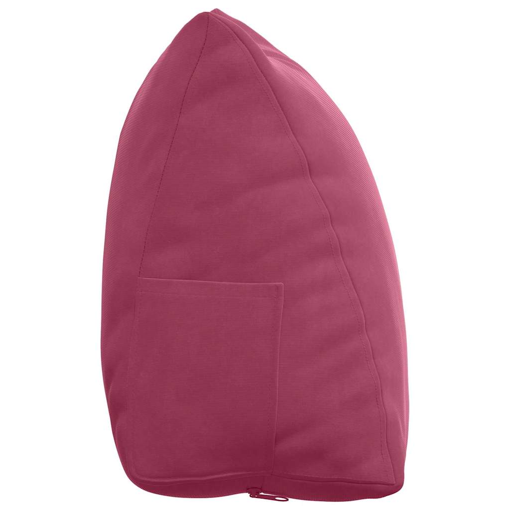 Cuscino per Schiena Rosso Vino 45 x 20 x 35 cm Tessuto in Cords