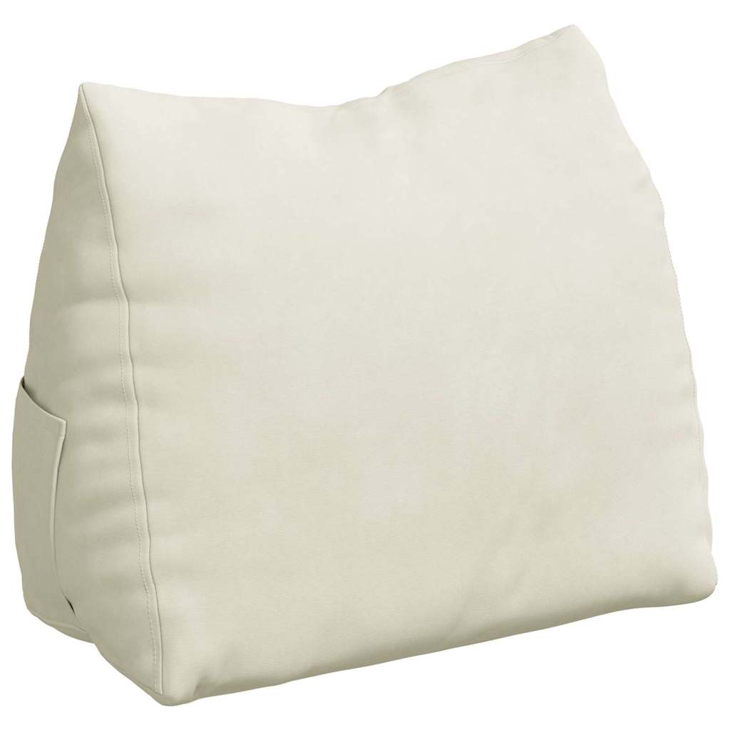 Cuscino per Schiena Crema 45 x 20 x 35 cm Tessuto in Cords