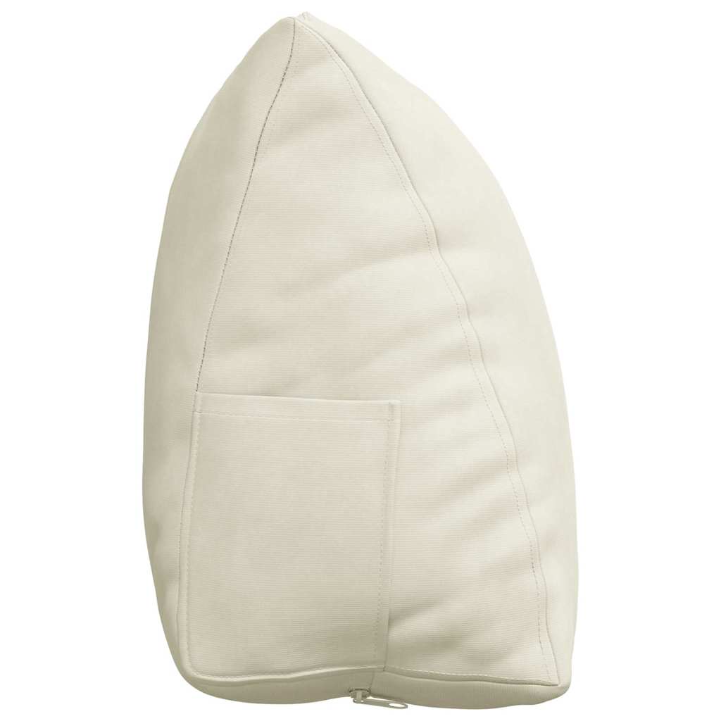 Cuscino per Schiena Crema 45 x 20 x 35 cm Tessuto in Cords