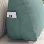 Cuscino per Schiena Verde Mare 45 x 20 x 35 cm Tessuto in Cords