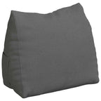 Cuscino per Schiena Grigio scuro 60 x 20 x 50 cm Tessuto