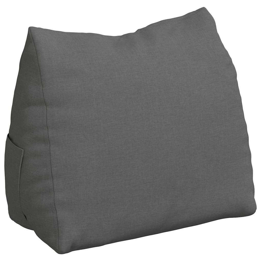 Cuscino per Schiena Grigio scuro 60 x 20 x 50 cm Tessuto
