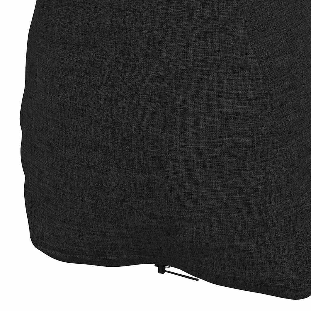 Cuscino per Schiena Nero 60 x 20 x 50 cm Tessuto
