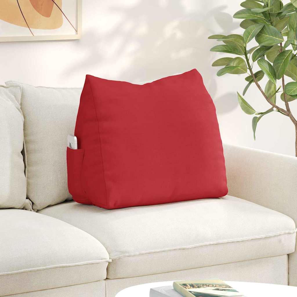 Cuscino per Schiena Rosso 60 x 20 x 50 cm Tessuto