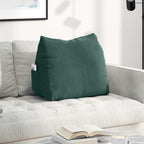 Cuscino per Schiena Verde Scuro 60 x 20 x 50 cm