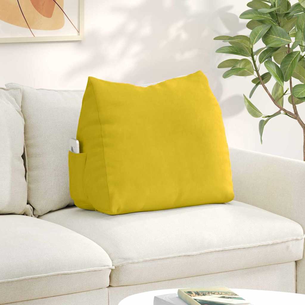 Cuscino per Schiena Giallo 60 x 20 x 50 cm Tessuto in Cords