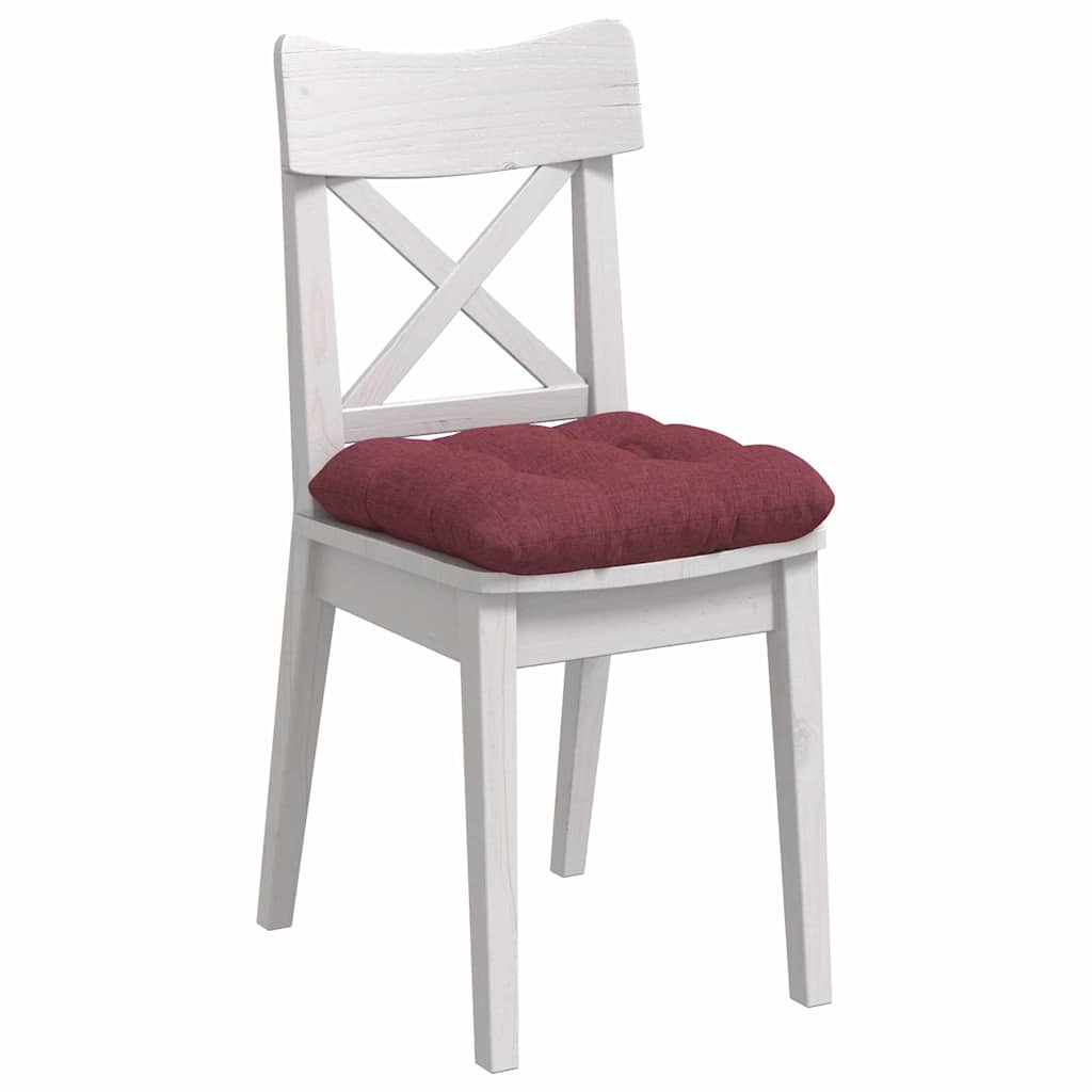Cuscini per Seduta 4 pcs Rosso Vino 40 x 40 x 12 cm Tessuto