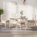 Cuscini per Seduta 4 pcs Crema 40 x 40 x 12 cm Tessuto