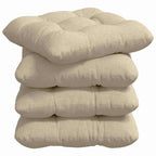 Cuscini per Seduta 4 pcs Crema 40 x 40 x 12 cm Tessuto