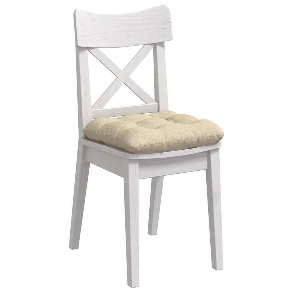 Cuscini per Seduta 4 pcs Crema 40 x 40 x 12 cm Tessuto