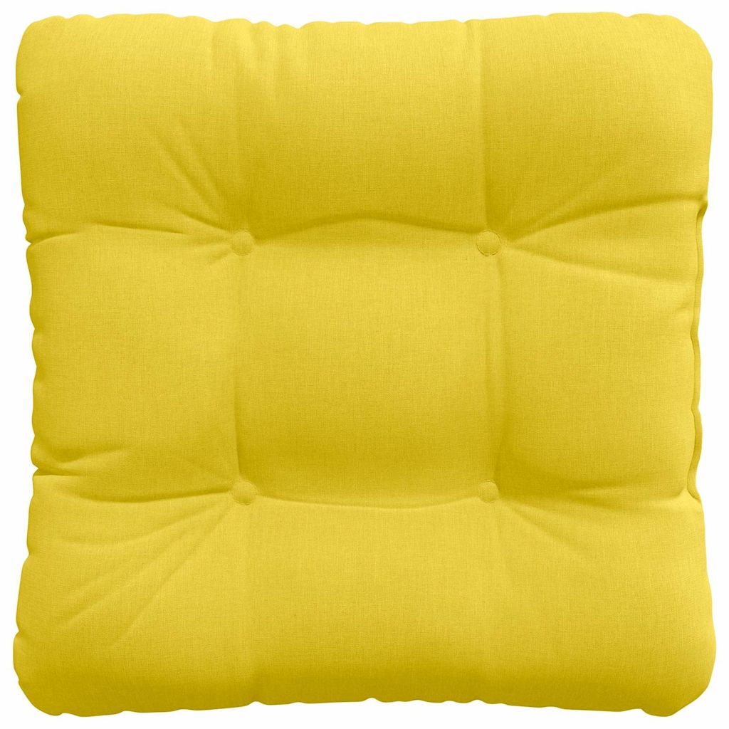 Cuscini per Seduta 4 pcs Giallo Chiaro 40 x 40 x 12 cm Tessuto