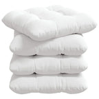 Cuscini per Seduta 4 pcs Bianco 40 x 40 x 12 cm Tessuto