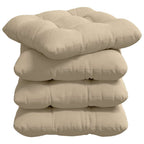 Cuscini per Seduta 4 pcs Crema 40 x 40 cm Tessuto in Microfibra