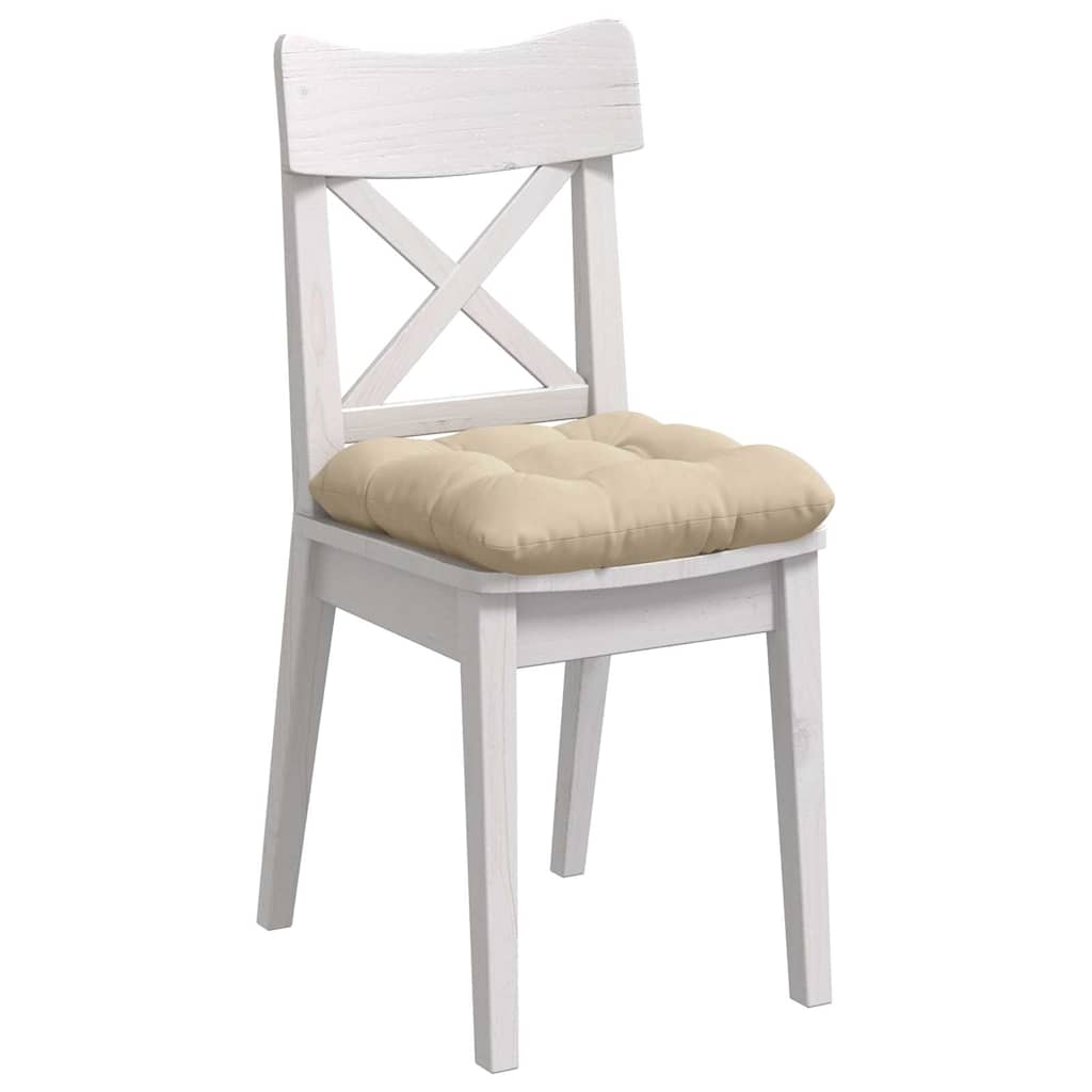 Cuscini per Seduta 4 pcs Crema 40 x 40 cm Tessuto in Microfibra