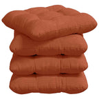 Cuscini per Seduta 4 pcs Rosso Arancio 40 x 40 cm