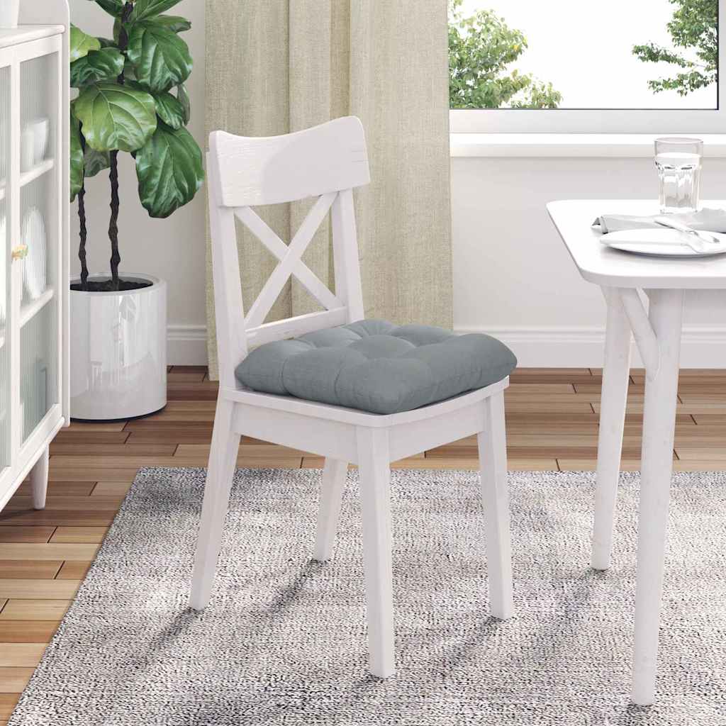 Cuscini per Seduta 4 pcs Grigio chiaro 45 x 45 x 12 cm Tessuto