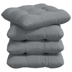 Cuscini per Seduta 4 pcs Grigio chiaro 45 x 45 x 12 cm Tessuto