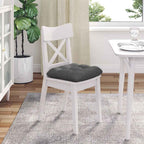 Cuscini per Seduta 4 pcs Grigio scuro 45 x 45 x 12 cm Tessuto