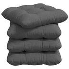 Cuscini per Seduta 4 pcs Grigio scuro 45 x 45 x 12 cm Tessuto