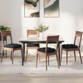Cuscini per Seduta 4 pcs Nero 45 x 45 x 12 cm Tessuto