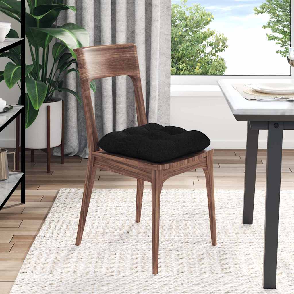 Cuscini per Seduta 4 pcs Nero 45 x 45 x 12 cm Tessuto