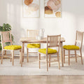 Cuscini per Seduta 4 pcs Giallo Chiaro 45 x 45 x 12 cm Tessuto