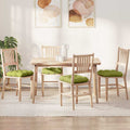 Cuscini per Seduta 4 pcs Verde chiaro 45 x 45 x 12 cm Tessuto
