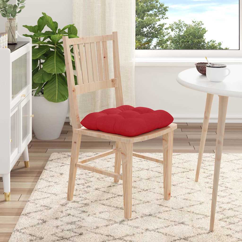 Cuscini per Seduta 4 pcs Rosso 45 x 45 x 12 cm Tessuto