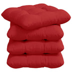 Cuscini per Seduta 4 pcs Rosso 45 x 45 x 12 cm Tessuto