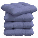 Cuscini per Seduta 4 pcs Blu jeans 45 x 45 x 12 cm Tessuto