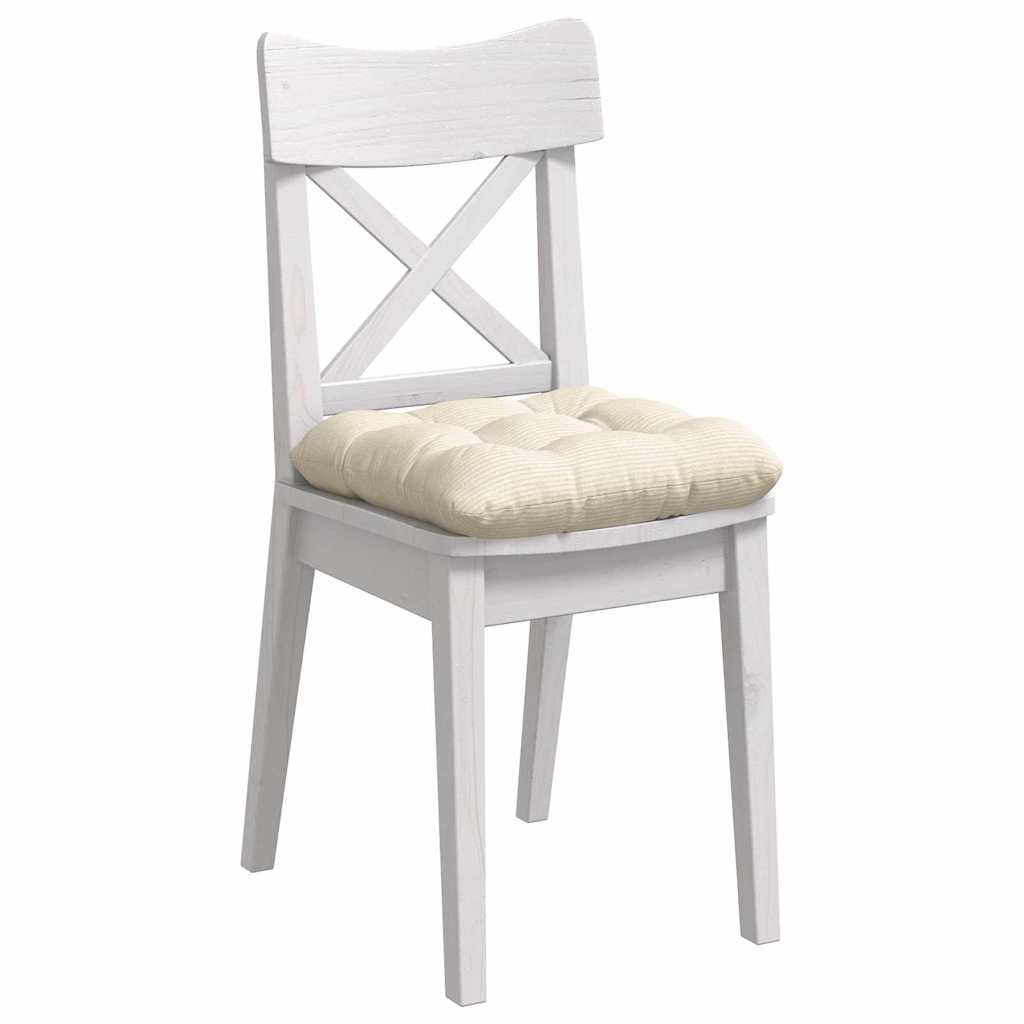 Cuscini per Seduta 4 pcs Crema 45 x 45 cm Tessuto in Cords