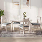 Cuscini per Seduta 4 pcs Grigio chiaro 40 x 40 x 6 cm Tessuto