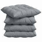 Cuscini per Seduta 4 pcs Grigio chiaro 40 x 40 x 6 cm Tessuto