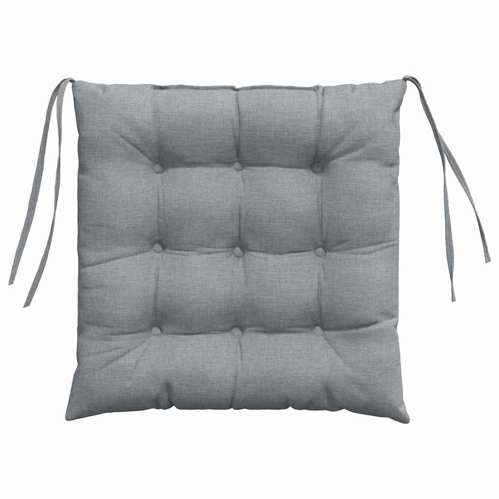 Cuscini per Seduta 4 pcs Grigio chiaro 40 x 40 x 6 cm Tessuto