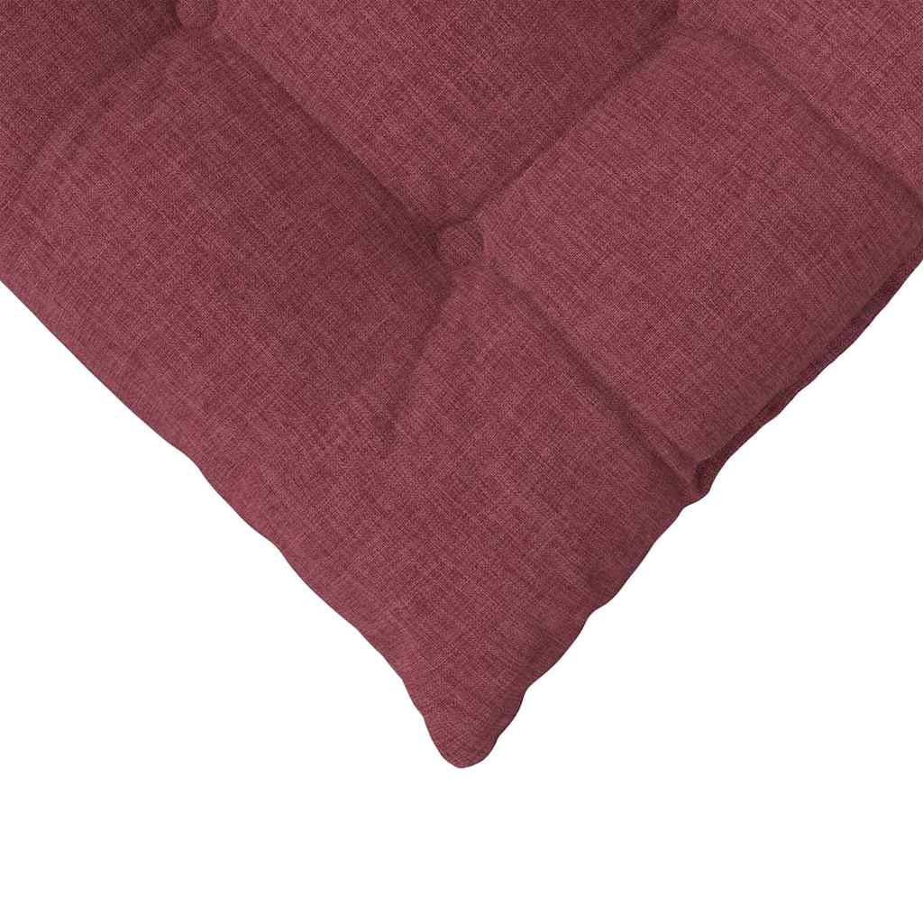 Cuscini per Seduta 4 pcs Rosso Vino 40 x 40 x 6 cm Tessuto