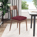 Cuscini per Seduta 4 pcs Rosso Vino 40 x 40 x 6 cm Tessuto