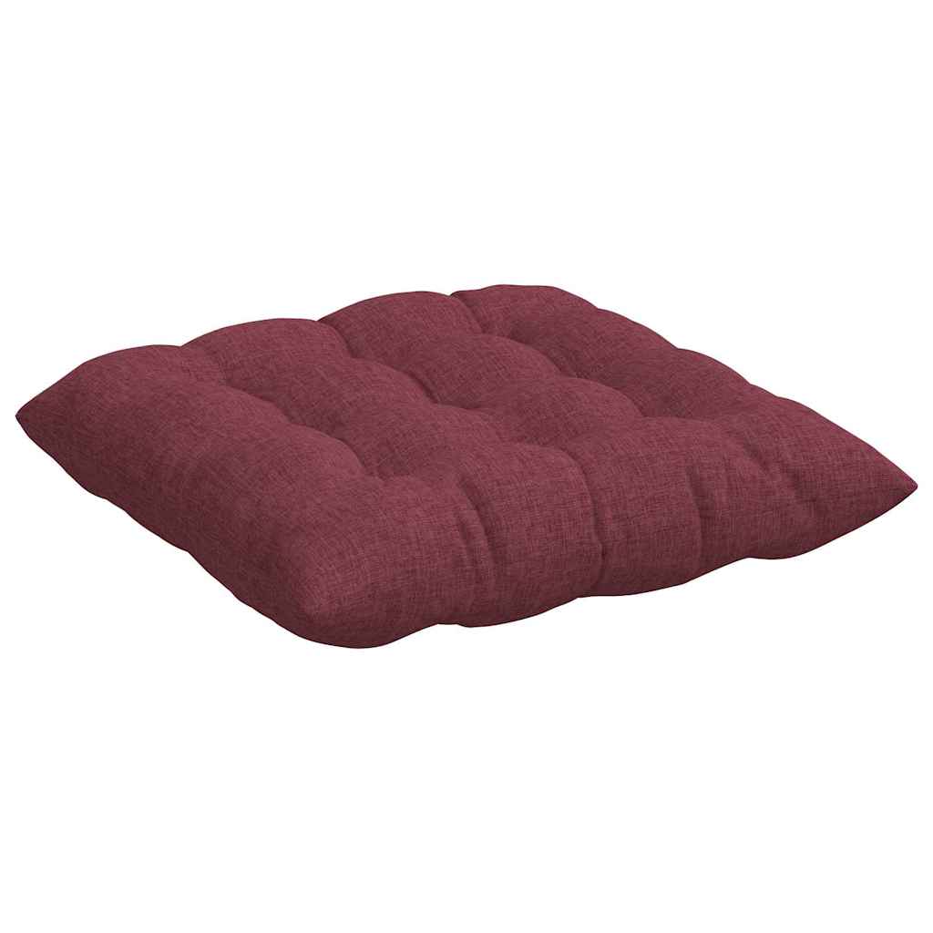 Cuscini per Seduta 4 pcs Rosso Vino 40 x 40 x 6 cm Tessuto