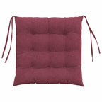 Cuscini per Seduta 4 pcs Rosso Vino 40 x 40 x 6 cm Tessuto
