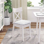 Cuscini per Seduta 4 pcs Bianco 40 x 40 x 6 cm Tessuto