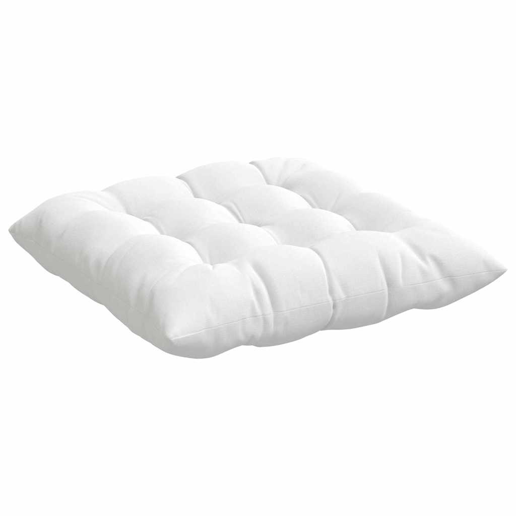 Cuscini per Seduta 4 pcs Bianco 40 x 40 x 6 cm Tessuto